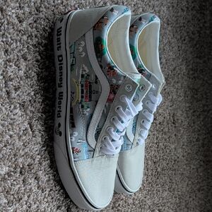 Vans White and Multi-Color Disney Sneakers